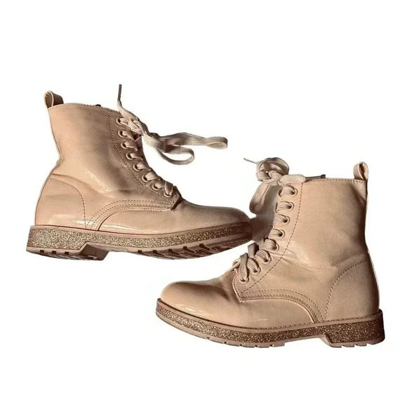 MIA Girl Glitter Sole Ankle Boot Faux Leather - Picture 3 of 10